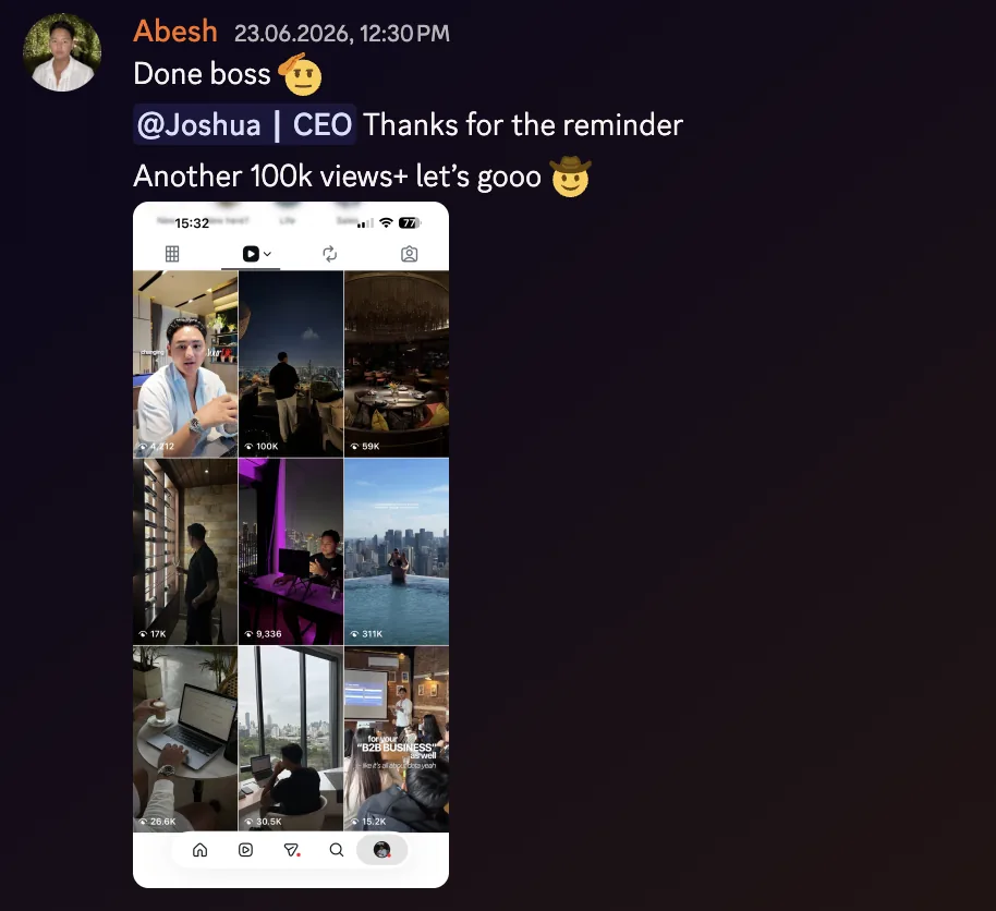 Abesh: another 100k views plus on content